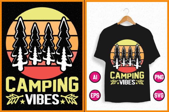 Camping Vibes: A Designer’s Review of the Camping T-shirt Design Printing Template