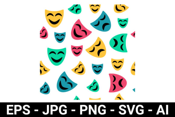 Review: Colorful Happy Sad Mask for Background
