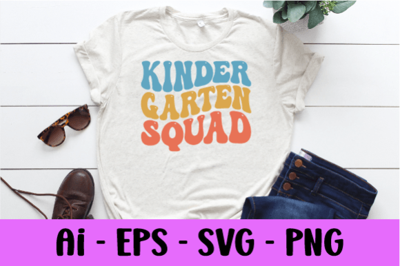 Reviewing Kinder Garten Squad Wavy T-shirt Svg for Stitchers